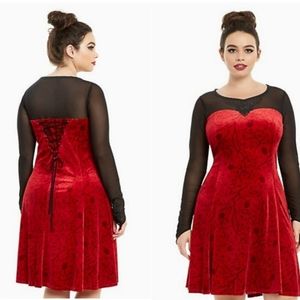 Once Upon a Time Regina red dress w/ black mesh
